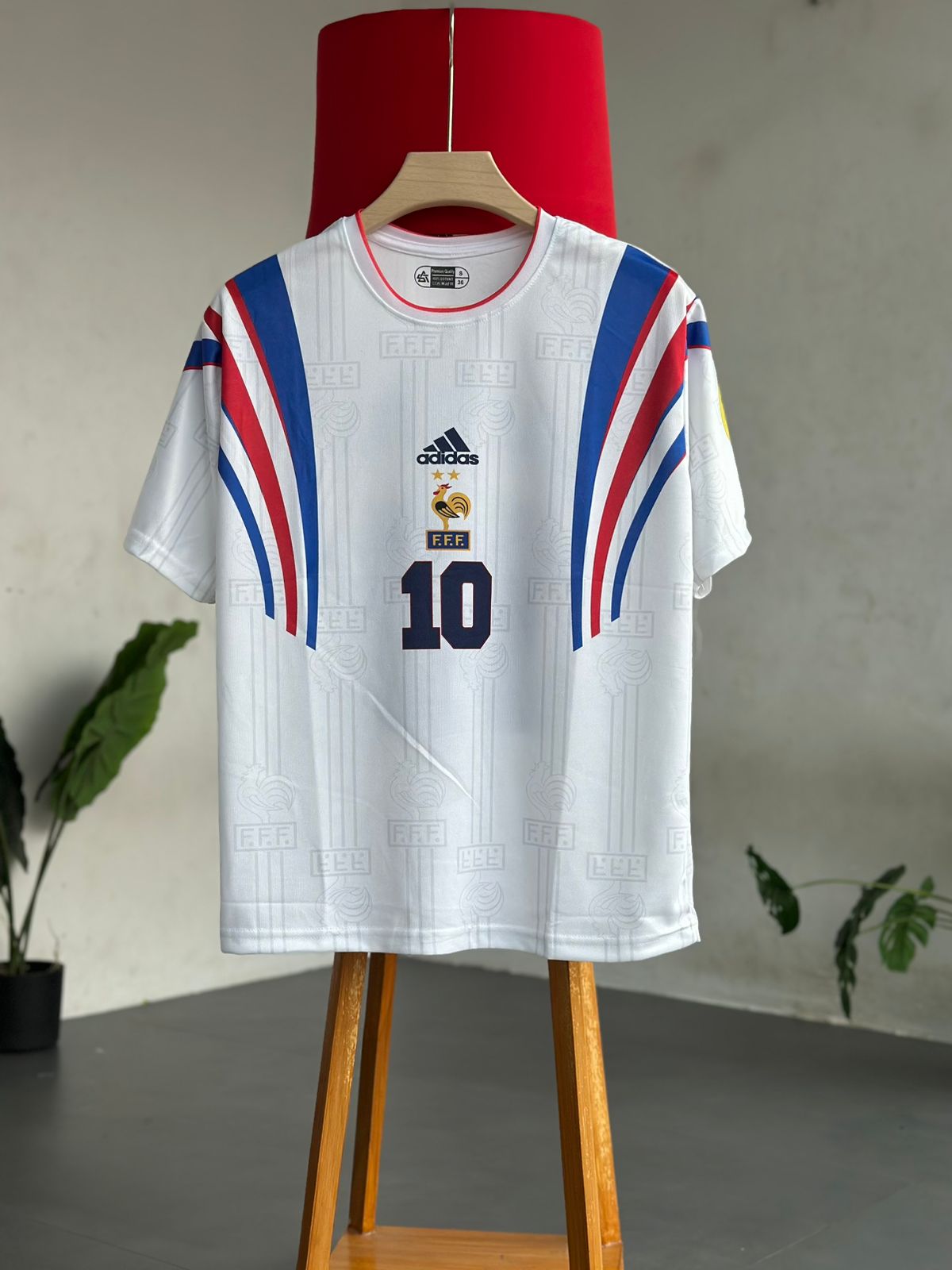 #10 Zidane Adidas France away Jersey