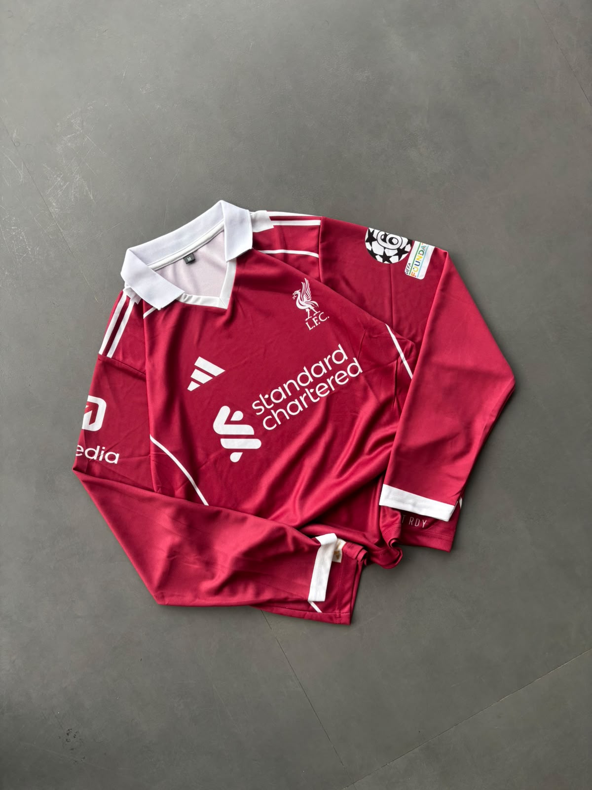 M Salah #11 Adidas Liverpool FC 25/26 Long Sleeve Home Jersey