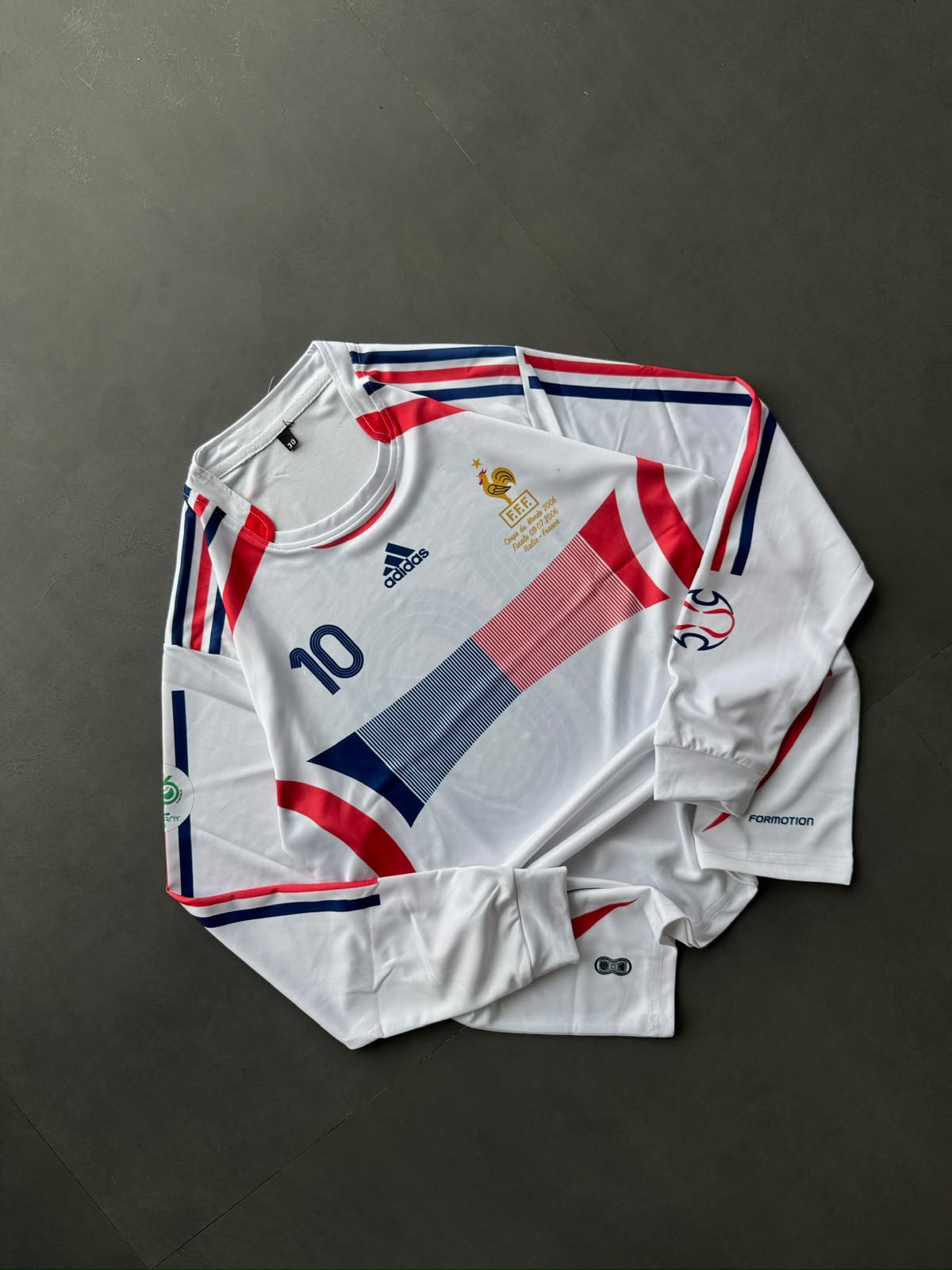 #10 Zidane White France 2006 World Cup Away Retro Football Jersey