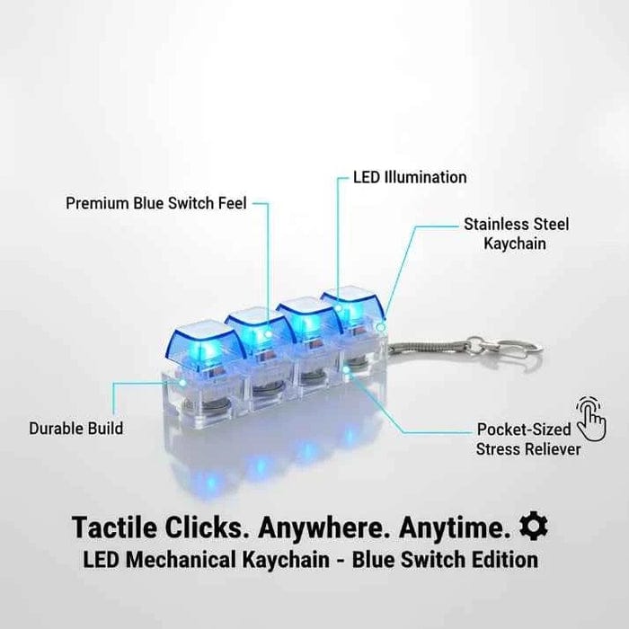 LED Keyboard Fidget Keyring